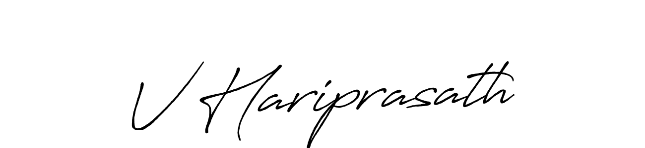 Similarly Antro_Vectra_Bolder is the best handwritten signature design. Signature creator online .You can use it as an online autograph creator for name V Hariprasath. V Hariprasath signature style 7 images and pictures png