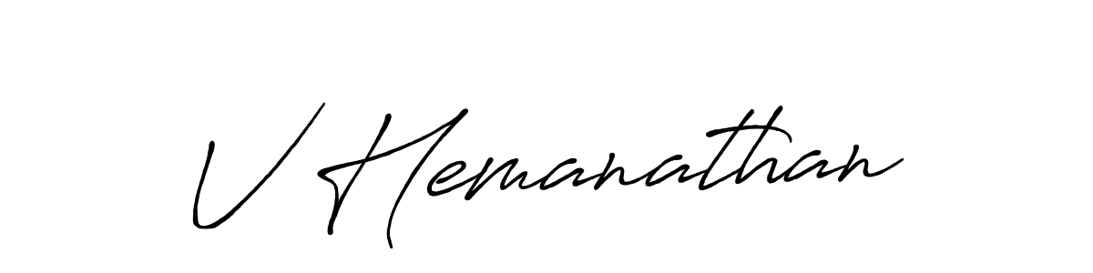 Make a beautiful signature design for name V Hemanathan. Use this online signature maker to create a handwritten signature for free. V Hemanathan signature style 7 images and pictures png