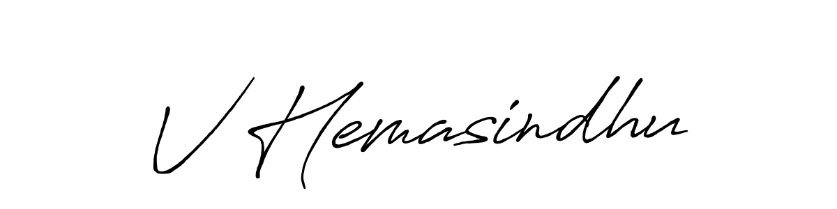 How to make V Hemasindhu signature? Antro_Vectra_Bolder is a professional autograph style. Create handwritten signature for V Hemasindhu name. V Hemasindhu signature style 7 images and pictures png