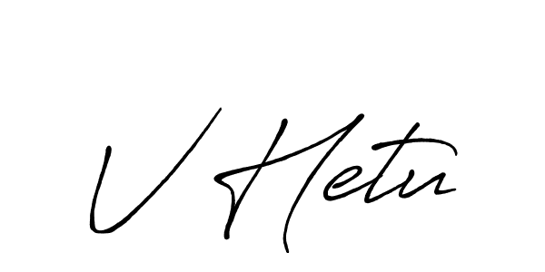 if you are searching for the best signature style for your name V Hetu. so please give up your signature search. here we have designed multiple signature styles  using Antro_Vectra_Bolder. V Hetu signature style 7 images and pictures png