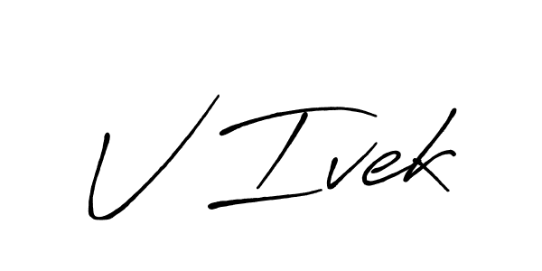 The best way (Antro_Vectra_Bolder) to make a short signature is to pick only two or three words in your name. The name V Ivek include a total of six letters. For converting this name. V Ivek signature style 7 images and pictures png