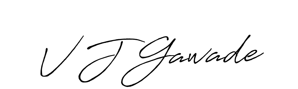 if you are searching for the best signature style for your name V J Gawade. so please give up your signature search. here we have designed multiple signature styles  using Antro_Vectra_Bolder. V J Gawade signature style 7 images and pictures png