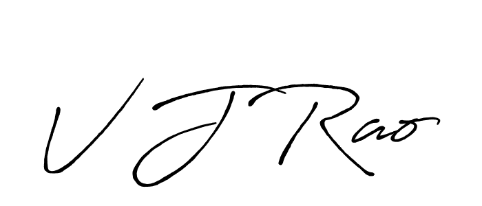 Create a beautiful signature design for name V J Rao. With this signature (Antro_Vectra_Bolder) fonts, you can make a handwritten signature for free. V J Rao signature style 7 images and pictures png
