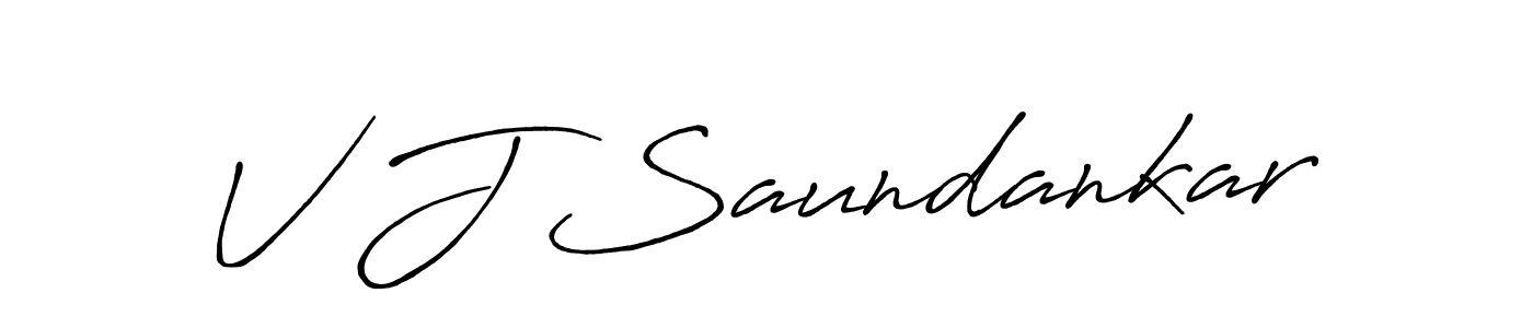 Make a beautiful signature design for name V J Saundankar. Use this online signature maker to create a handwritten signature for free. V J Saundankar signature style 7 images and pictures png