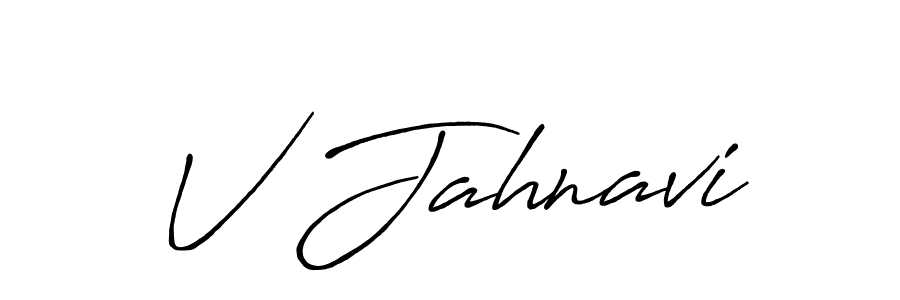 Make a beautiful signature design for name V Jahnavi. Use this online signature maker to create a handwritten signature for free. V Jahnavi signature style 7 images and pictures png