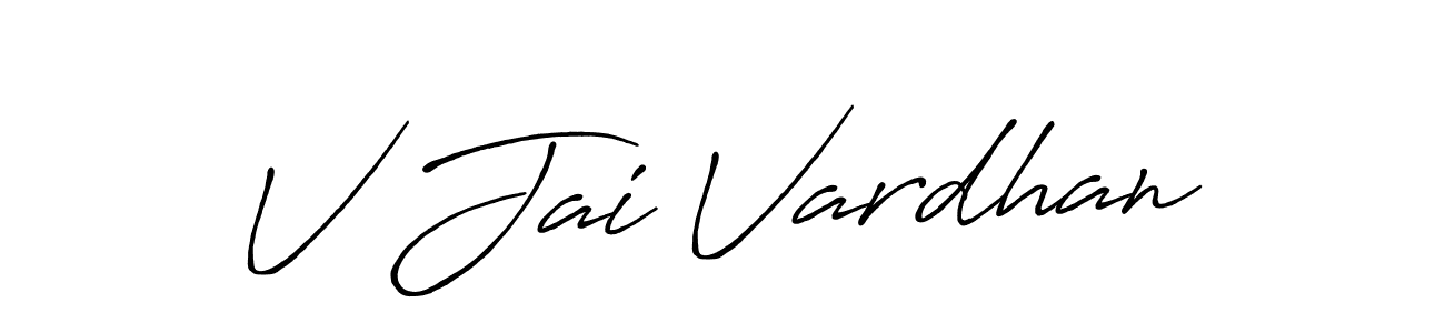 Also we have V Jai Vardhan name is the best signature style. Create professional handwritten signature collection using Antro_Vectra_Bolder autograph style. V Jai Vardhan signature style 7 images and pictures png