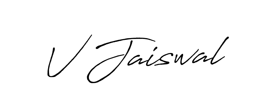 Here are the top 10 professional signature styles for the name V Jaiswal. These are the best autograph styles you can use for your name. V Jaiswal signature style 7 images and pictures png