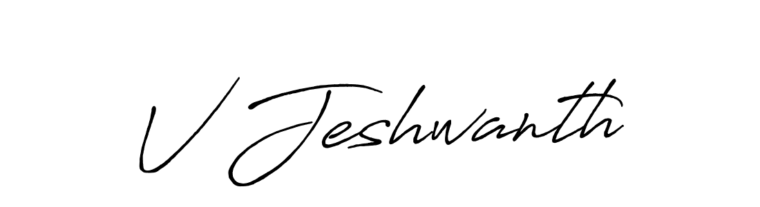 Also we have V Jeshwanth name is the best signature style. Create professional handwritten signature collection using Antro_Vectra_Bolder autograph style. V Jeshwanth signature style 7 images and pictures png