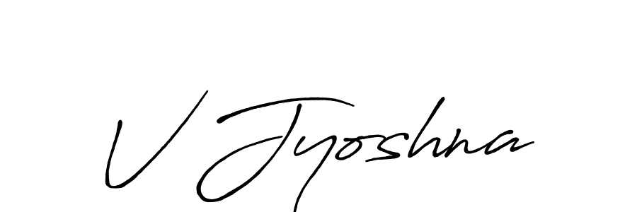 Create a beautiful signature design for name V Jyoshna. With this signature (Antro_Vectra_Bolder) fonts, you can make a handwritten signature for free. V Jyoshna signature style 7 images and pictures png