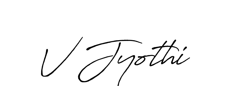 Also we have V Jyothi name is the best signature style. Create professional handwritten signature collection using Antro_Vectra_Bolder autograph style. V Jyothi signature style 7 images and pictures png