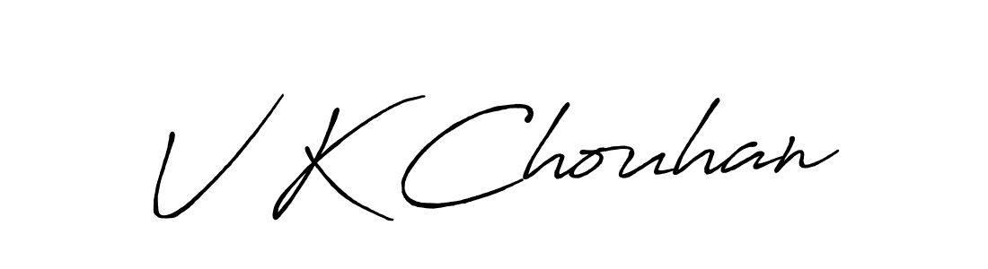 Also You can easily find your signature by using the search form. We will create V K Chouhan name handwritten signature images for you free of cost using Antro_Vectra_Bolder sign style. V K Chouhan signature style 7 images and pictures png