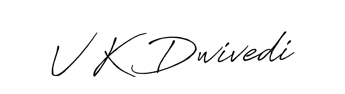 Make a beautiful signature design for name V K Dwivedi. With this signature (Antro_Vectra_Bolder) style, you can create a handwritten signature for free. V K Dwivedi signature style 7 images and pictures png