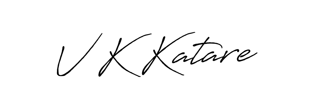 Also we have V K Katare name is the best signature style. Create professional handwritten signature collection using Antro_Vectra_Bolder autograph style. V K Katare signature style 7 images and pictures png