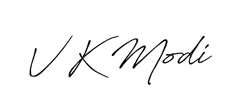 How to make V K Modi signature? Antro_Vectra_Bolder is a professional autograph style. Create handwritten signature for V K Modi name. V K Modi signature style 7 images and pictures png