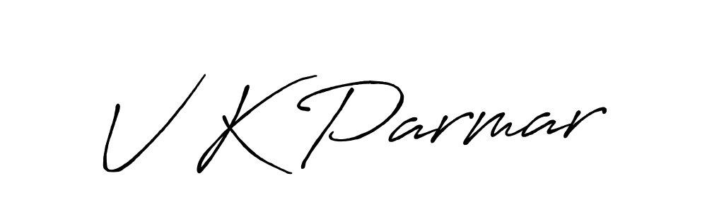 Similarly Antro_Vectra_Bolder is the best handwritten signature design. Signature creator online .You can use it as an online autograph creator for name V K Parmar. V K Parmar signature style 7 images and pictures png