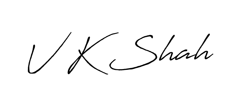 Use a signature maker to create a handwritten signature online. With this signature software, you can design (Antro_Vectra_Bolder) your own signature for name V K Shah. V K Shah signature style 7 images and pictures png