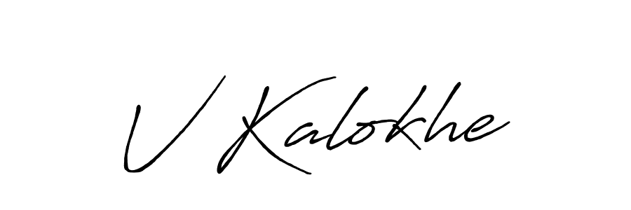 Also we have V Kalokhe name is the best signature style. Create professional handwritten signature collection using Antro_Vectra_Bolder autograph style. V Kalokhe signature style 7 images and pictures png