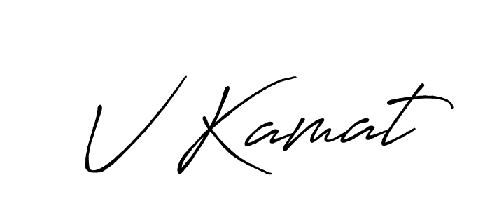 You should practise on your own different ways (Antro_Vectra_Bolder) to write your name (V Kamat) in signature. don't let someone else do it for you. V Kamat signature style 7 images and pictures png