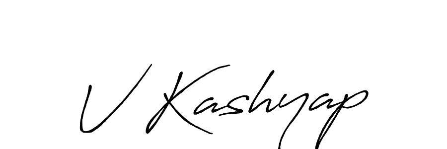 You should practise on your own different ways (Antro_Vectra_Bolder) to write your name (V Kashyap) in signature. don't let someone else do it for you. V Kashyap signature style 7 images and pictures png