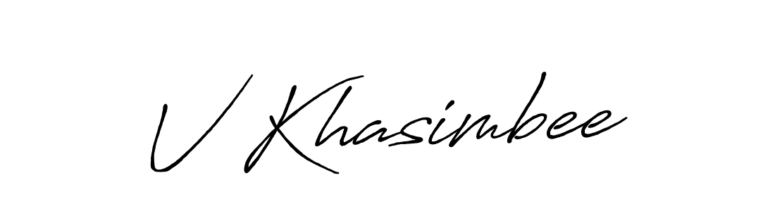 Antro_Vectra_Bolder is a professional signature style that is perfect for those who want to add a touch of class to their signature. It is also a great choice for those who want to make their signature more unique. Get V Khasimbee name to fancy signature for free. V Khasimbee signature style 7 images and pictures png