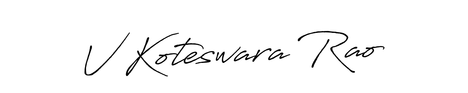 Design your own signature with our free online signature maker. With this signature software, you can create a handwritten (Antro_Vectra_Bolder) signature for name V Koteswara Rao. V Koteswara Rao signature style 7 images and pictures png