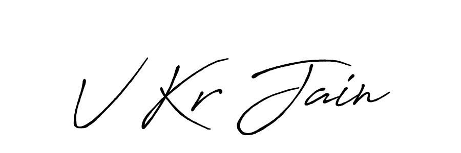 Design your own signature with our free online signature maker. With this signature software, you can create a handwritten (Antro_Vectra_Bolder) signature for name V Kr Jain. V Kr Jain signature style 7 images and pictures png