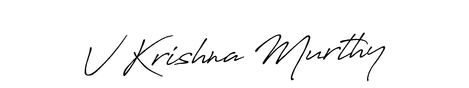 Design your own signature with our free online signature maker. With this signature software, you can create a handwritten (Antro_Vectra_Bolder) signature for name V Krishna Murthy. V Krishna Murthy signature style 7 images and pictures png