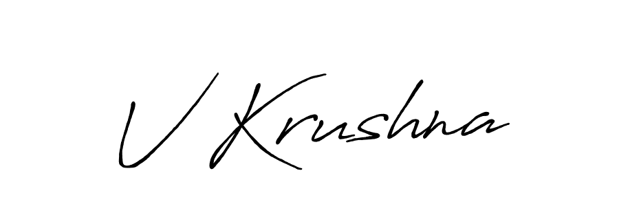 It looks lik you need a new signature style for name V Krushna. Design unique handwritten (Antro_Vectra_Bolder) signature with our free signature maker in just a few clicks. V Krushna signature style 7 images and pictures png