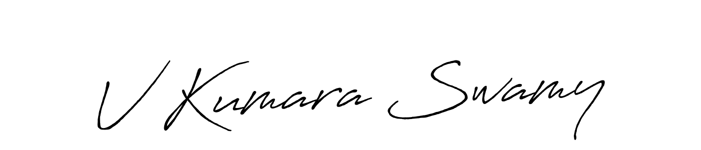 if you are searching for the best signature style for your name V Kumara Swamy. so please give up your signature search. here we have designed multiple signature styles  using Antro_Vectra_Bolder. V Kumara Swamy signature style 7 images and pictures png