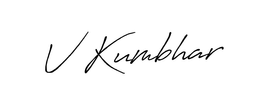 Antro_Vectra_Bolder is a professional signature style that is perfect for those who want to add a touch of class to their signature. It is also a great choice for those who want to make their signature more unique. Get V Kumbhar name to fancy signature for free. V Kumbhar signature style 7 images and pictures png