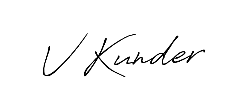 Similarly Antro_Vectra_Bolder is the best handwritten signature design. Signature creator online .You can use it as an online autograph creator for name V Kunder. V Kunder signature style 7 images and pictures png