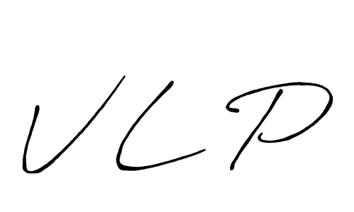 How to make V L P signature? Antro_Vectra_Bolder is a professional autograph style. Create handwritten signature for V L P name. V L P signature style 7 images and pictures png