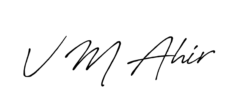 You can use this online signature creator to create a handwritten signature for the name V M Ahir. This is the best online autograph maker. V M Ahir signature style 7 images and pictures png