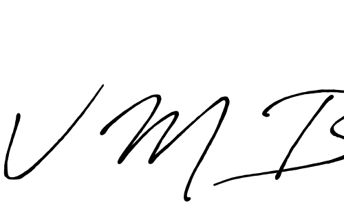 Similarly Antro_Vectra_Bolder is the best handwritten signature design. Signature creator online .You can use it as an online autograph creator for name V M B. V M B signature style 7 images and pictures png