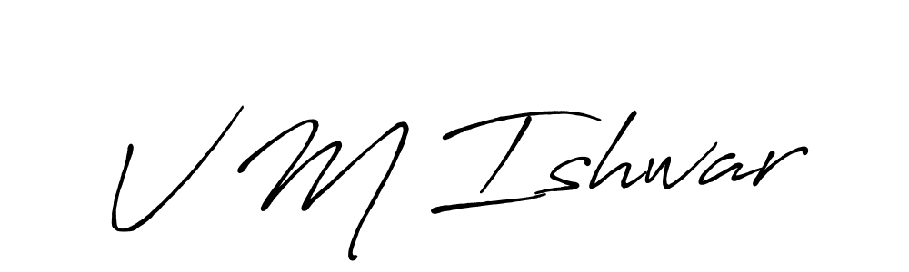 Once you've used our free online signature maker to create your best signature Antro_Vectra_Bolder style, it's time to enjoy all of the benefits that V M Ishwar name signing documents. V M Ishwar signature style 7 images and pictures png