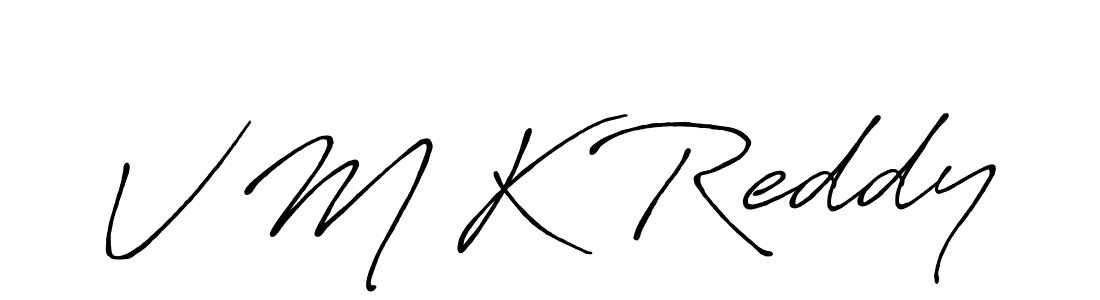 Use a signature maker to create a handwritten signature online. With this signature software, you can design (Antro_Vectra_Bolder) your own signature for name V M K Reddy. V M K Reddy signature style 7 images and pictures png
