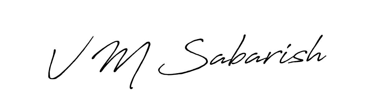 Here are the top 10 professional signature styles for the name V M Sabarish. These are the best autograph styles you can use for your name. V M Sabarish signature style 7 images and pictures png