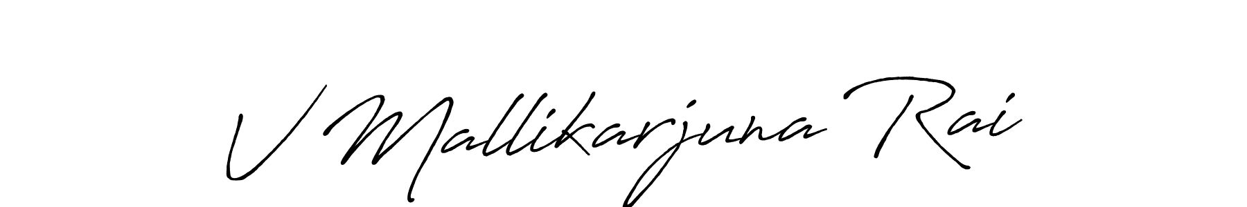 Also we have V Mallikarjuna Rai name is the best signature style. Create professional handwritten signature collection using Antro_Vectra_Bolder autograph style. V Mallikarjuna Rai signature style 7 images and pictures png