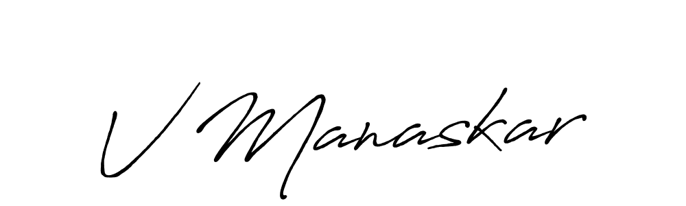 It looks lik you need a new signature style for name V Manaskar. Design unique handwritten (Antro_Vectra_Bolder) signature with our free signature maker in just a few clicks. V Manaskar signature style 7 images and pictures png