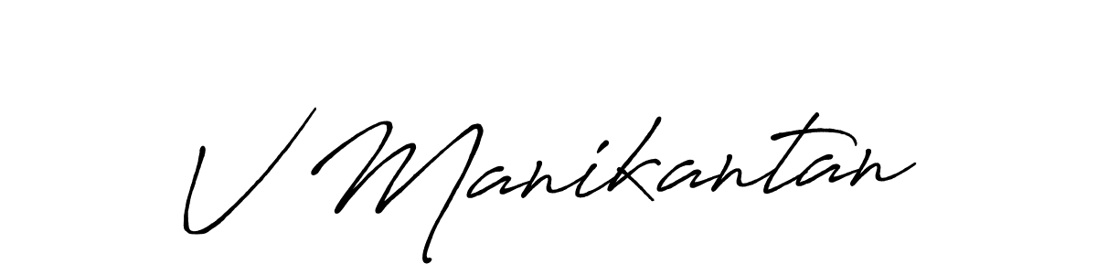 How to make V Manikantan signature? Antro_Vectra_Bolder is a professional autograph style. Create handwritten signature for V Manikantan name. V Manikantan signature style 7 images and pictures png