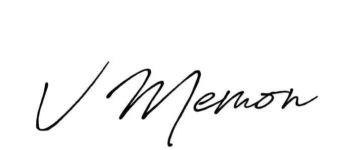 Once you've used our free online signature maker to create your best signature Antro_Vectra_Bolder style, it's time to enjoy all of the benefits that V Memon name signing documents. V Memon signature style 7 images and pictures png