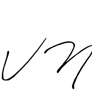 V N stylish signature style. Best Handwritten Sign (Antro_Vectra_Bolder) for my name. Handwritten Signature Collection Ideas for my name V N. V N signature style 7 images and pictures png