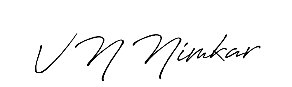 Similarly Antro_Vectra_Bolder is the best handwritten signature design. Signature creator online .You can use it as an online autograph creator for name V N Nimkar. V N Nimkar signature style 7 images and pictures png