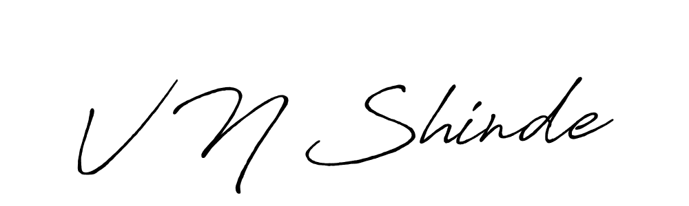 Also You can easily find your signature by using the search form. We will create V N Shinde name handwritten signature images for you free of cost using Antro_Vectra_Bolder sign style. V N Shinde signature style 7 images and pictures png