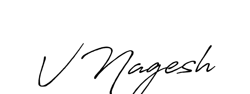 Similarly Antro_Vectra_Bolder is the best handwritten signature design. Signature creator online .You can use it as an online autograph creator for name V Nagesh. V Nagesh signature style 7 images and pictures png