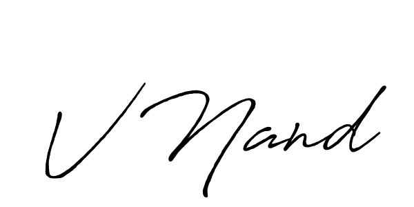 Use a signature maker to create a handwritten signature online. With this signature software, you can design (Antro_Vectra_Bolder) your own signature for name V Nand. V Nand signature style 7 images and pictures png
