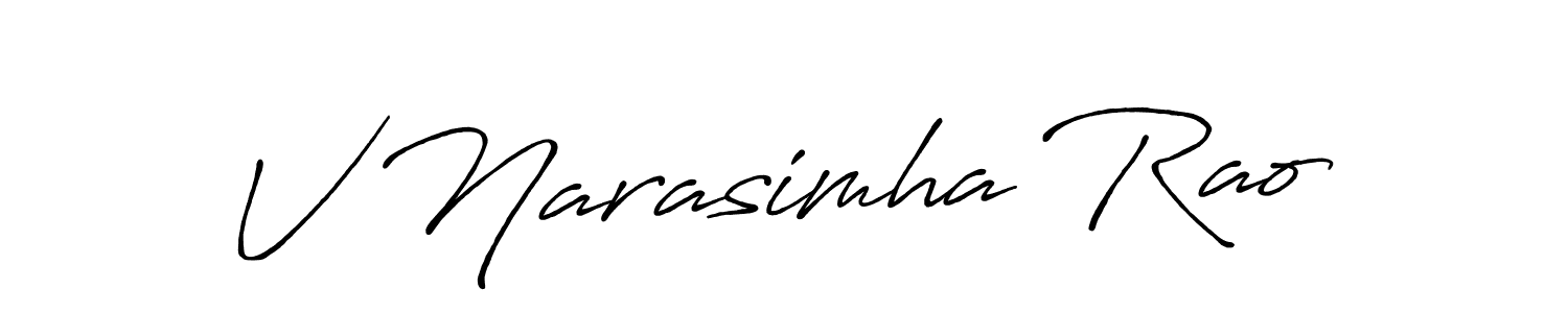 Antro_Vectra_Bolder is a professional signature style that is perfect for those who want to add a touch of class to their signature. It is also a great choice for those who want to make their signature more unique. Get V Narasimha Rao name to fancy signature for free. V Narasimha Rao signature style 7 images and pictures png
