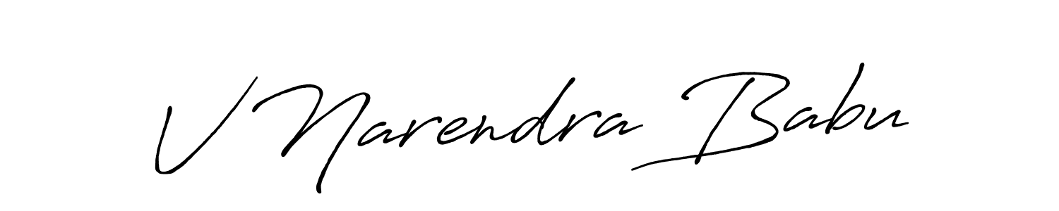 Also You can easily find your signature by using the search form. We will create V Narendra Babu name handwritten signature images for you free of cost using Antro_Vectra_Bolder sign style. V Narendra Babu signature style 7 images and pictures png