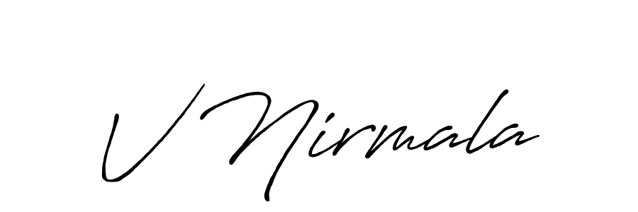 You can use this online signature creator to create a handwritten signature for the name V Nirmala. This is the best online autograph maker. V Nirmala signature style 7 images and pictures png