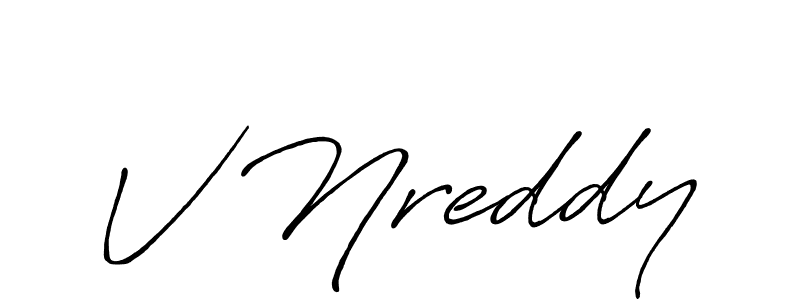 Also we have V Nreddy name is the best signature style. Create professional handwritten signature collection using Antro_Vectra_Bolder autograph style. V Nreddy signature style 7 images and pictures png